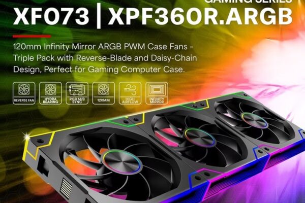 PC-Gehäuselüfter XILENCE ARGB Case fan 120 mm,120mm-PWM-ARGB XF073 XPF360.ARGB