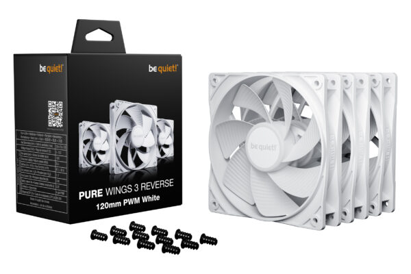 PC- Gehäuselüfter Be Quiet Pure Wings 3 PWM 120mm Reverse White BL136 3er Pack