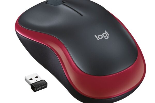 Mouse Logitech M185 Wireless red (910-002237)