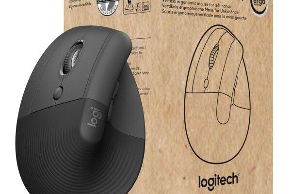 Mouse Logitech Lift for Business wireless ergonomisch graphite left (910-006495)