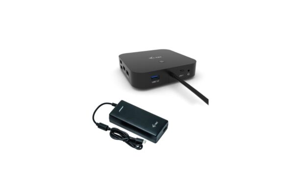 I-TEC USB-C Dual Display Docking Station with Power Delivery and Universal Charger C31DUALDPDOCKPD100W