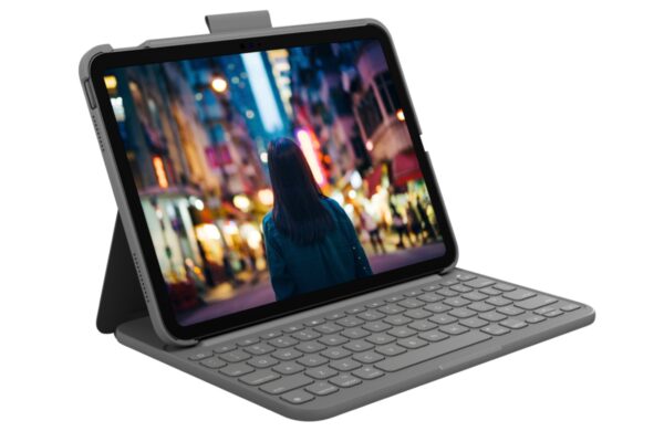 Keyboard Logitech Slim Folio iPad (10th gen) gray (DE) (920-011423)