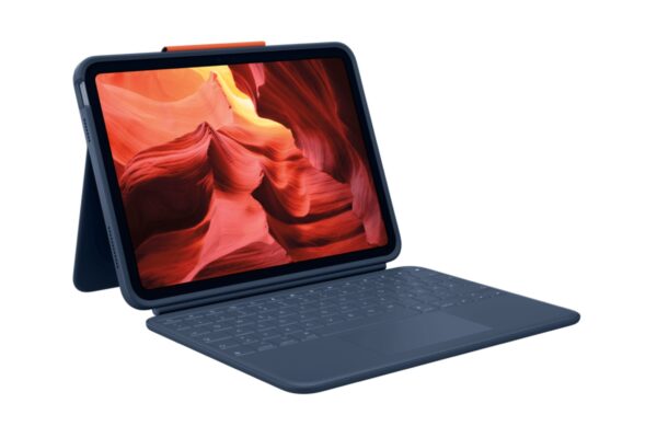 Keyboard & Trackpad Logitech Rugged Combo 4 Touch for iPad (10th Gen) Blue (DE) (920-011182)