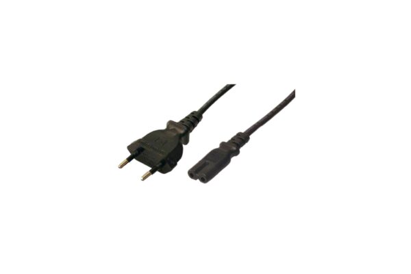Kabel LogiLink 2direct Stromkabel Eurostecker (M) zu Power IEC 60320 C7 schwarz 1,8m CP092