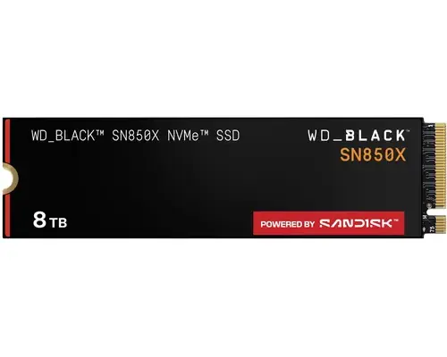 SSD WD Black 8TB SN850X Gaming NVME M.2 PCIe 4.0 x4 WDS800T2X0E