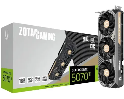 ZOTAC GeForce RTX 5070TI 16GB Solid Core OC White Edition